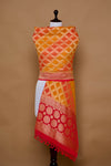 Shaded Orange Handwoven Banarasi  Georgette Dupatta