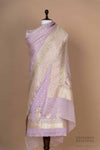 Lavender Handwoven Banarasi Georgette Suit Piece