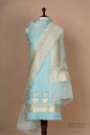 Powder Blue Handwoven Banarasi Georgette Suit Piece