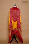 Red Yellow Bandhani Abha Suit Piece