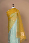Mint Green Handwoven Banarasi Silk Suit Piece