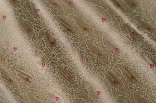 Light Pista Green Handwoven Banarasi Brocade Fabric
