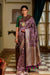 Purple Handwoven Banarasi Silk Saree