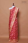 Red Handwoven Banarasi Kadhua Silk Saree
