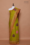 Green Handwoven Banarasi Dupion Silk Saree