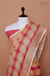 Multicolor Handwoven Banarasi Linen Saree