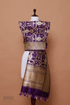 Purple Handwoven Banarasi Katan Silk Dupatta