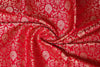 Red Handwoven Banarasi Satin Brocade Fabric