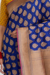 Blue Handwoven Banarasi Silk Saree