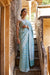 Light Turquoise Blue Handwoven Banarasi Moonga Silk Saree