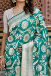 Green Handwoven Banarasi Kadhua Silk Saree