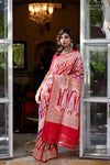 Multicolor Rangkat Handwoven Banarasi Kadhua Silk Saree