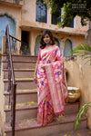 Multicolor Rangkat Handwoven Banarasi Kadhua Silk Saree