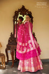Rani Pink Banarasi Organza Silk Lehenga