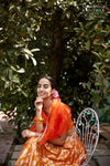 Orange Handwoven Banarasi Silk Lehenga