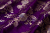 Purple Handwoven Banarasi Raw Silk Fabric