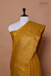 Mustard Yellow Handwoven Banarasi Moonga Silk Saree