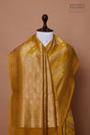 Shaded Yellow Handwoven Banarasi Chanderi Silk Saree