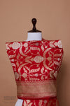 Red Handwoven Banarasi Katan Silk Dupatta