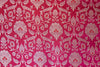 Magenta Pink Handwoven Banarasi Satin Brocade Fabric