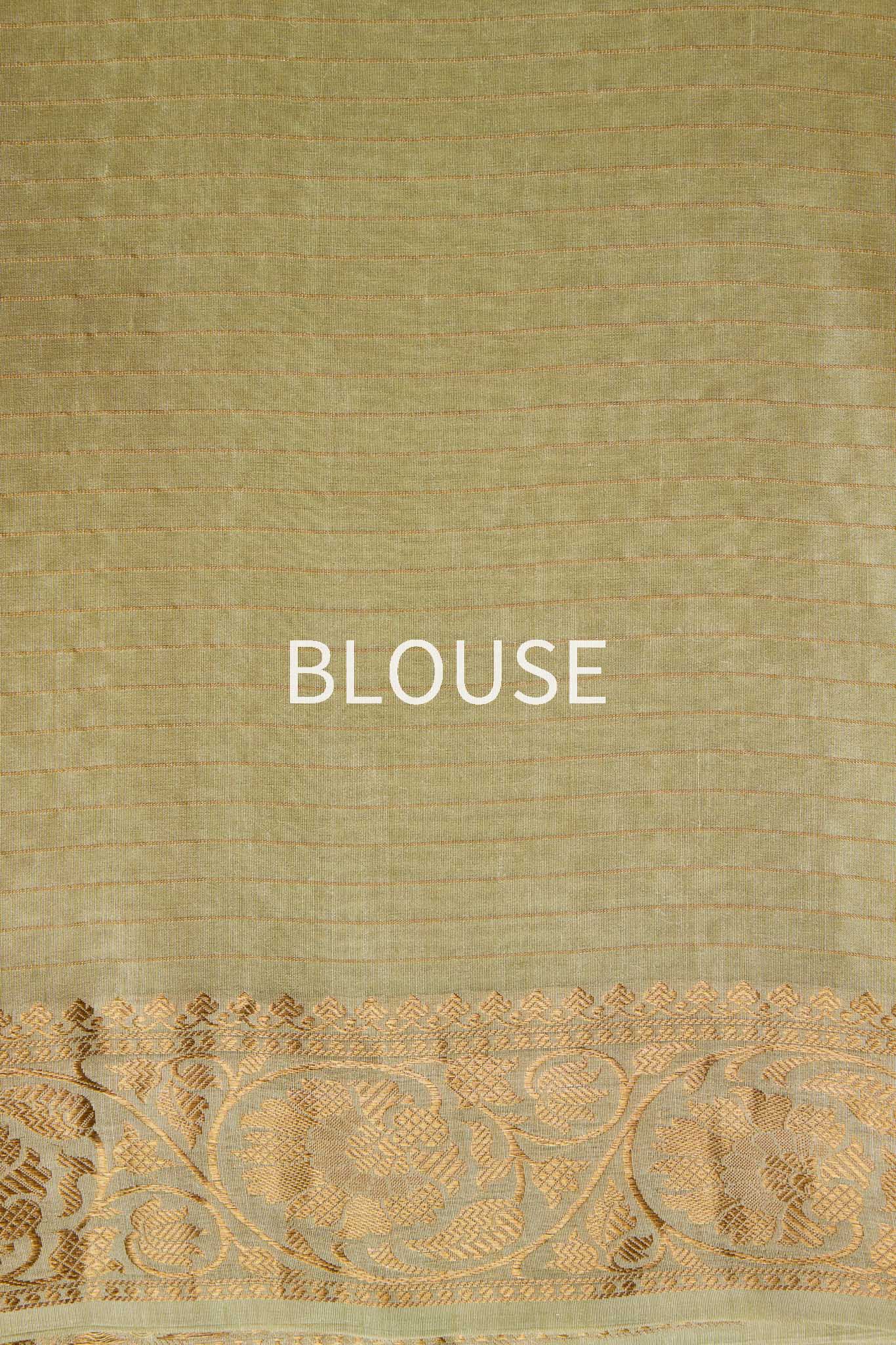 Light Pista Green Handwoven Banarasi Moonga Silk Saree